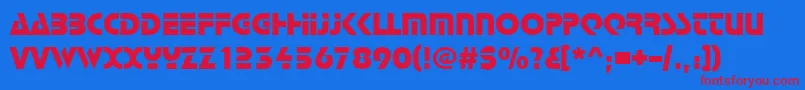 Stopd Font – Red Fonts on Blue Background