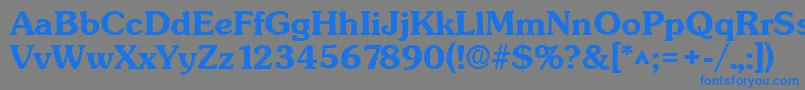 SunsetBold Font – Blue Fonts on Gray Background