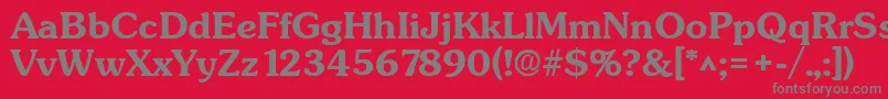 SunsetBold Font – Gray Fonts on Red Background