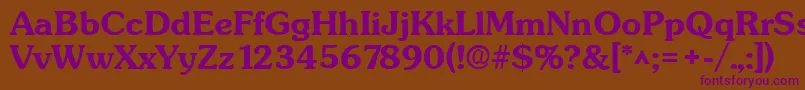 SunsetBold Font – Purple Fonts on Brown Background