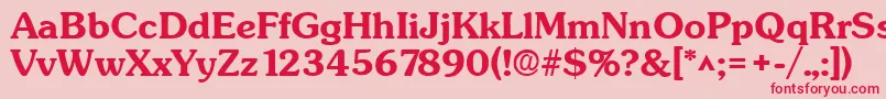 SunsetBold Font – Red Fonts on Pink Background
