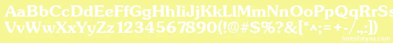 SunsetBold Font – White Fonts on Yellow Background