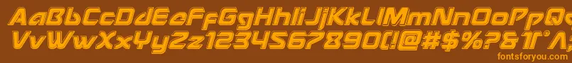 Шрифт Usangelbevelital – оранжевые шрифты на коричневом фоне