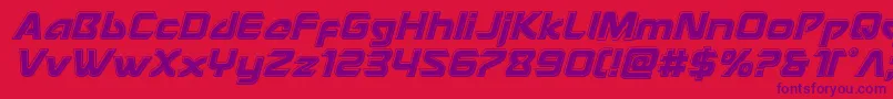 Usangelbevelital Font – Purple Fonts on Red Background