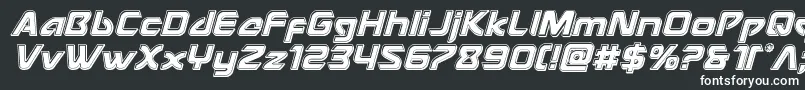 フォントUsangelbevelital – 黒い背景に白い文字