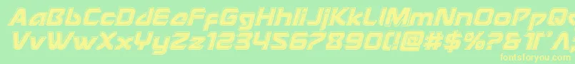 Usangelbevelital Font – Yellow Fonts on Green Background