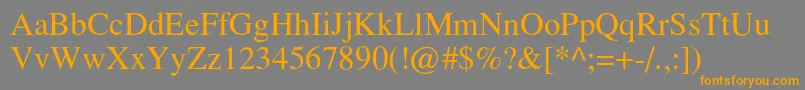 Tempofont Font – Orange Fonts on Gray Background