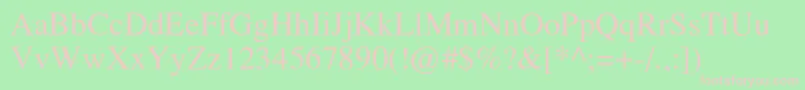 Tempofont Font – Pink Fonts on Green Background