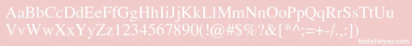 Tempofont Font – White Fonts on Pink Background