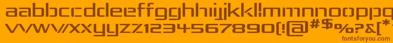 Rep4exp Font – Brown Fonts on Orange Background