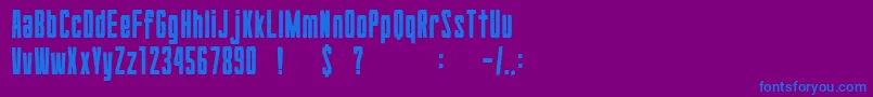 GomariceHyouziDisplay Font – Blue Fonts on Purple Background