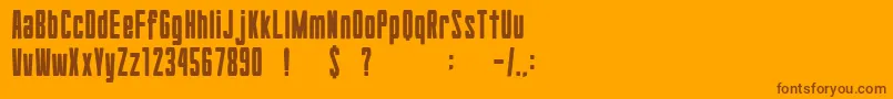Шрифт GomariceHyouziDisplay – коричневые шрифты на оранжевом фоне