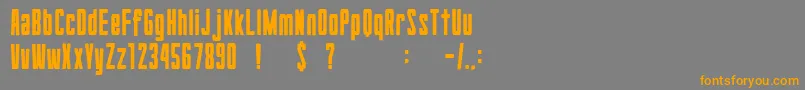 GomariceHyouziDisplay Font – Orange Fonts on Gray Background