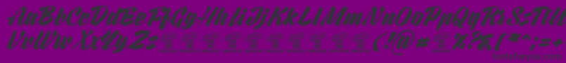 RurablePersonaluseonly-Schriftart – Schwarze Schriften auf violettem Hintergrund