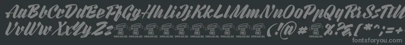 RurablePersonaluseonly Font – Gray Fonts on Black Background