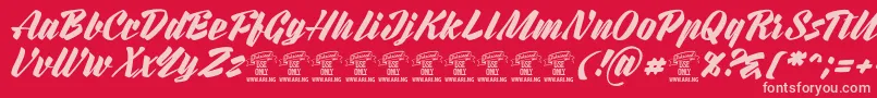 More about RurablePersonaluseonly Font RurablePersonaluseonly Font – Pink Fonts on Red Background