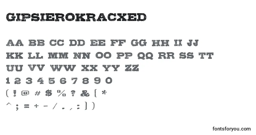 Schriftart GipsieroKracxed – Alphabet, Zahlen, spezielle Symbole