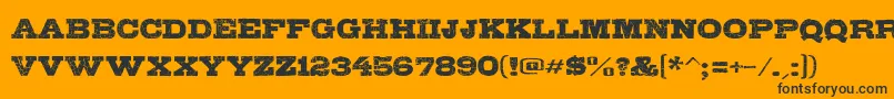 GipsieroKracxed Font – Black Fonts on Orange Background