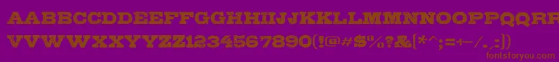 fuente GipsieroKracxed – Fuentes Marrones Sobre Fondo Morado