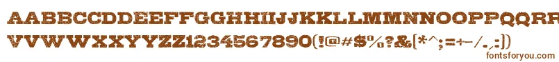 GipsieroKracxed Font – Brown Fonts on White Background