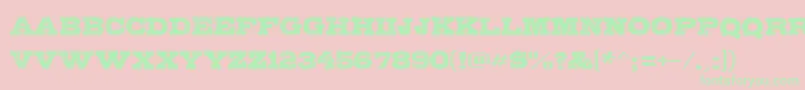 Czcionka GipsieroKracxed – zielone czcionki na różowym tle