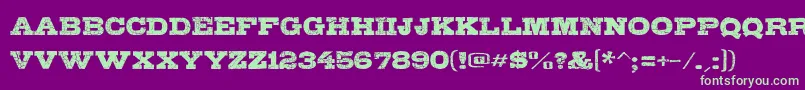 GipsieroKracxed Font – Green Fonts on Purple Background