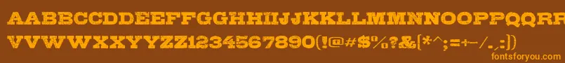 GipsieroKracxed Font – Orange Fonts on Brown Background