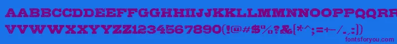 GipsieroKracxed Font – Purple Fonts on Blue Background