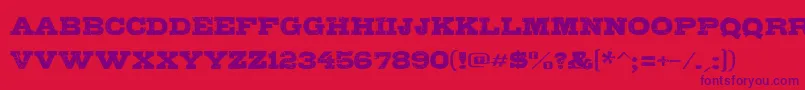 GipsieroKracxed Font – Purple Fonts on Red Background