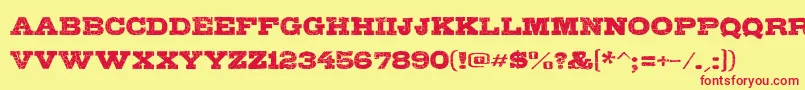 GipsieroKracxed Font – Red Fonts on Yellow Background