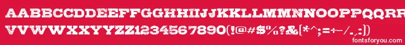 GipsieroKracxed Font – White Fonts on Red Background