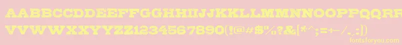 GipsieroKracxed Font – Yellow Fonts on Pink Background