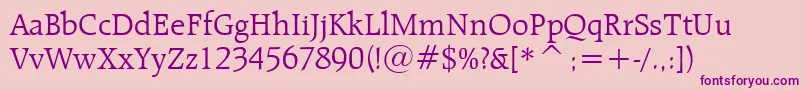 RaleighLightBt Font – Purple Fonts on Pink Background