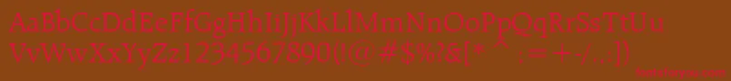 RaleighLightBt Font – Red Fonts on Brown Background
