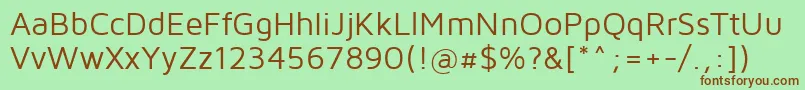 Шрифт MavenProRegular – коричневые шрифты на зелёном фоне