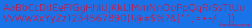 MavenProRegular Font – Red Fonts on Blue Background