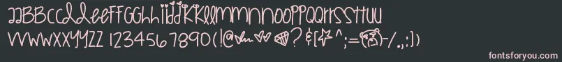 Boyfriend Font – Pink Fonts on Black Background