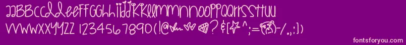 Boyfriend Font – Pink Fonts on Purple Background