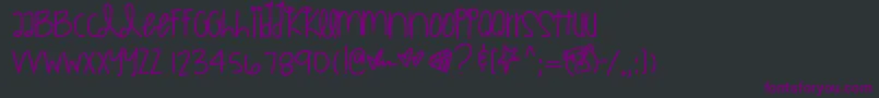 Шрифт Boyfriend – фиолетовые шрифты на чёрном фоне