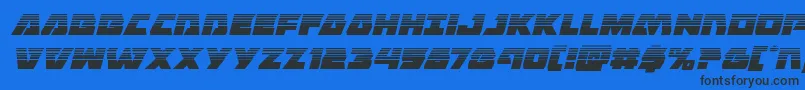 Eaglestrikehalfital Font – Black Fonts on Blue Background