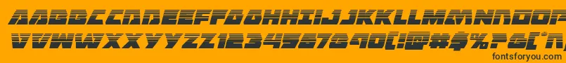 フォントEaglestrikehalfital – 黒い文字のオレンジの背景