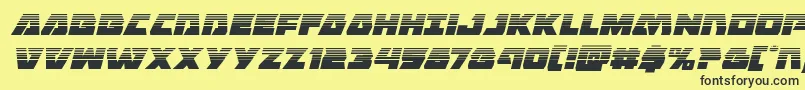 Eaglestrikehalfital Font – Black Fonts on Yellow Background