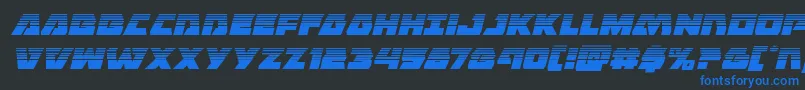 Eaglestrikehalfital Font – Blue Fonts on Black Background
