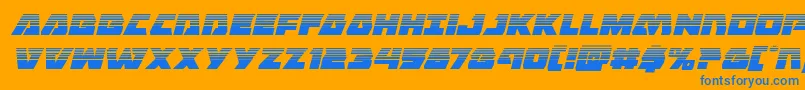 Eaglestrikehalfital Font – Blue Fonts on Orange Background