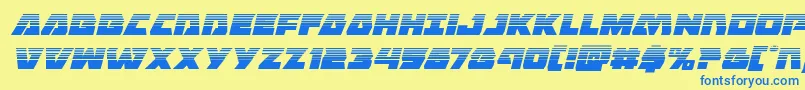 Eaglestrikehalfital Font – Blue Fonts on Yellow Background