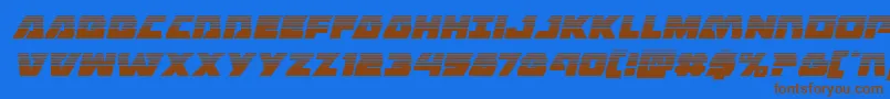 More about Eaglestrikehalfital Font Eaglestrikehalfital Font – Brown Fonts on Blue Background