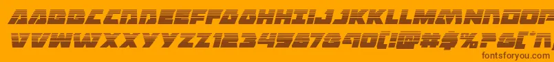 Eaglestrikehalfital Font – Brown Fonts on Orange Background