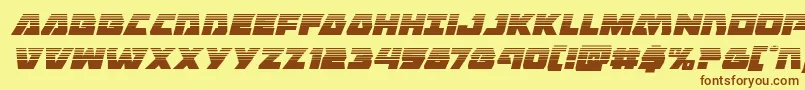 Eaglestrikehalfital Font – Brown Fonts on Yellow Background