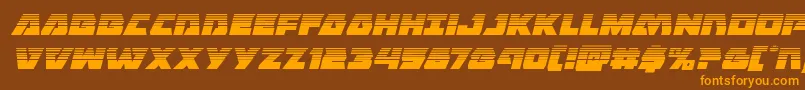 Eaglestrikehalfital Font – Orange Fonts on Brown Background
