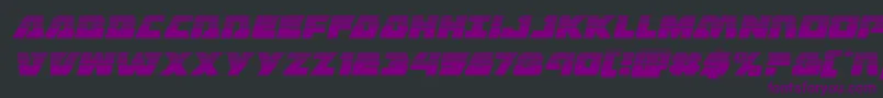 Шрифт Eaglestrikehalfital – фиолетовые шрифты на чёрном фоне